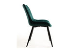 Fauteuil en velours vert - dlz1766578825742