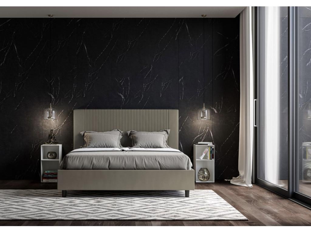 Matelas en cuir marron, 180 x 200 cm