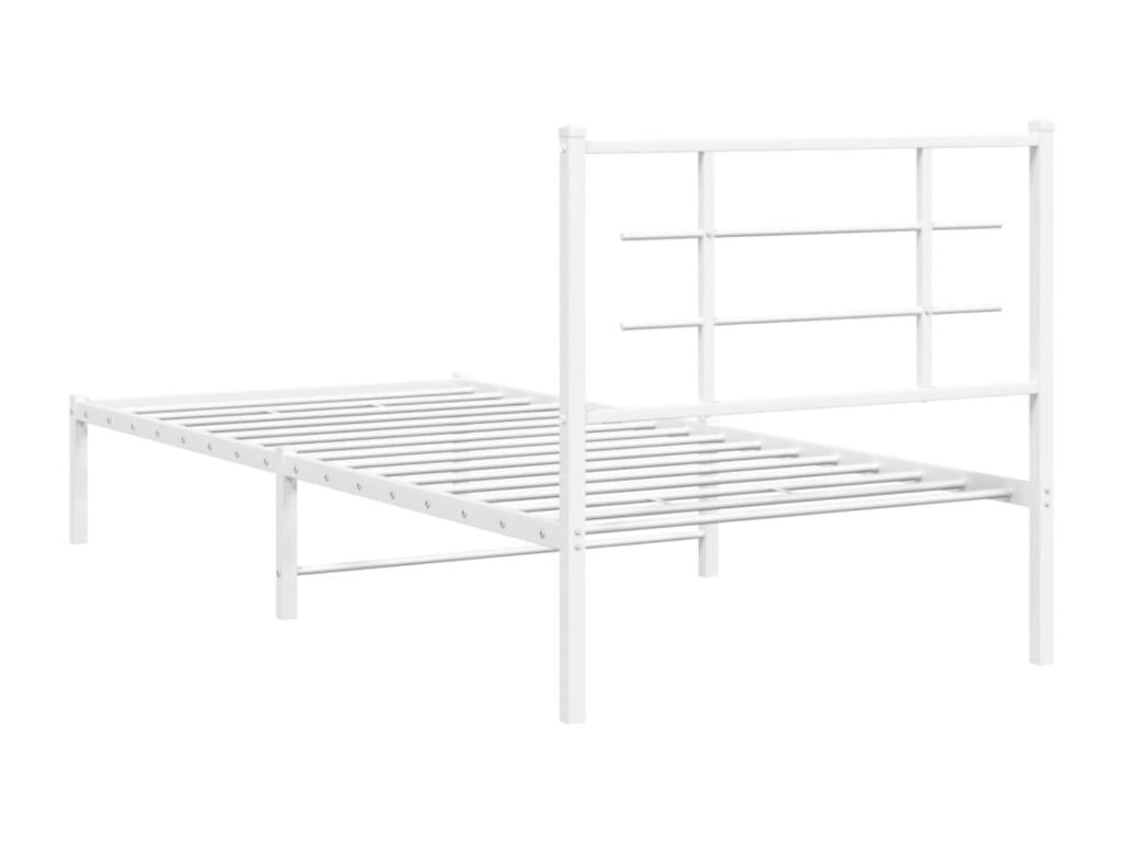 Cadre de lit en métal blanc, 90 x 200 cm - dlz1766578722153