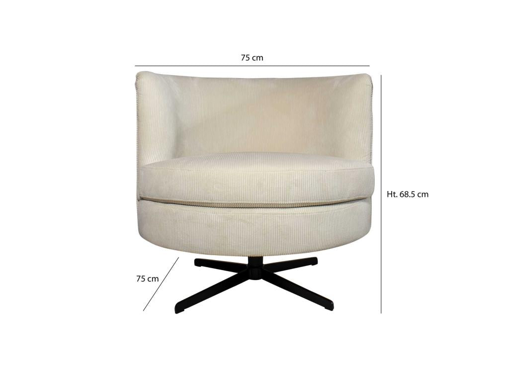Fauteuil d'appoint en velours beige