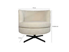 Fauteuil d'appoint en velours beige