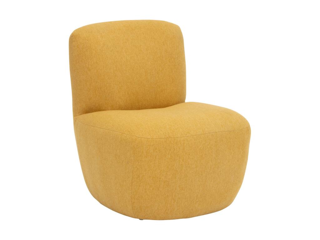 Fauteuil d'appoint en tissu jaune