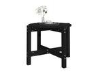 Table basse en bois massif noir, 62,5 x 45 cm