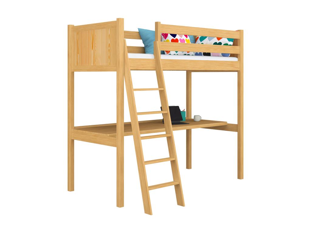 Lit en pin naturel, 120 x 180 cm