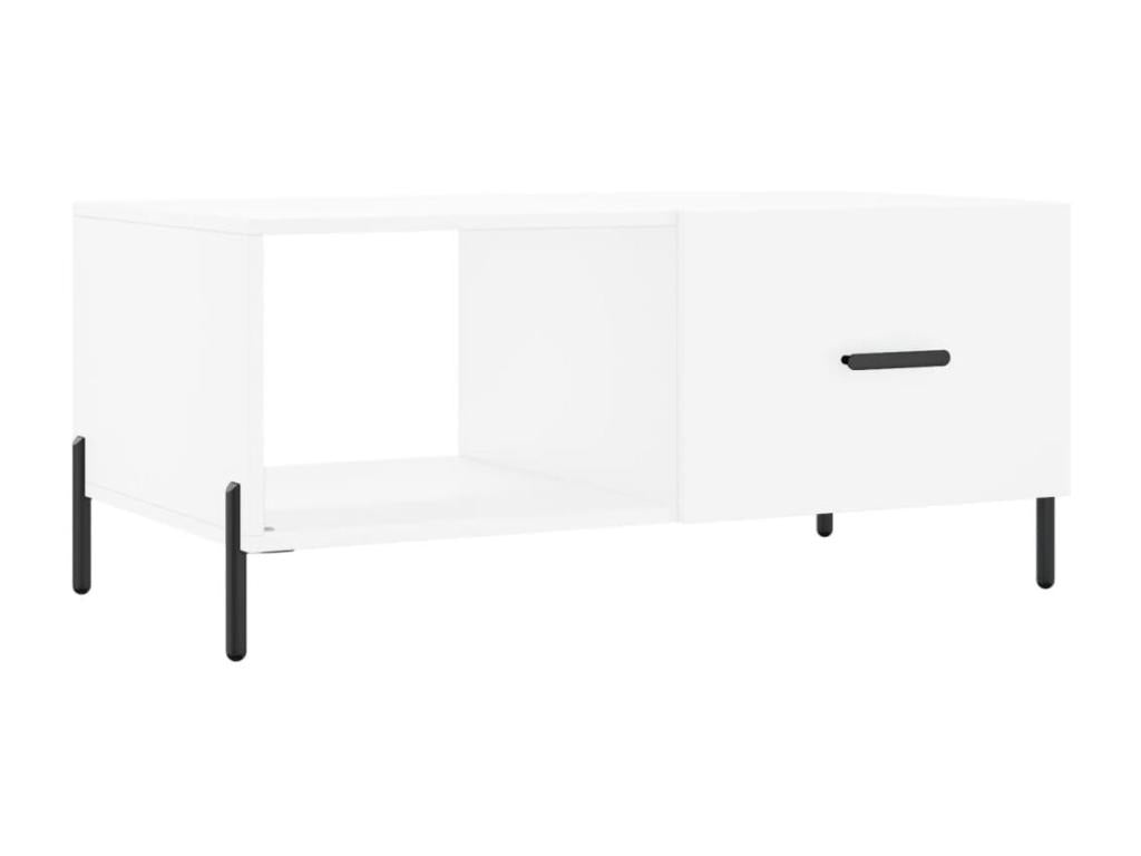 Table basse en bois d'ingénierie blanc, 90 x 50 x 40 cm