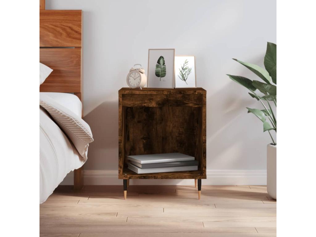 Table en bois d'ingénierie brun, 40 x 35 x 50 cm