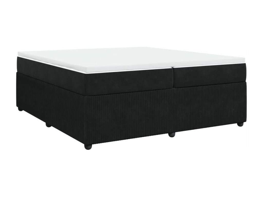 Matelas en velours noir, 200 x 200 cm