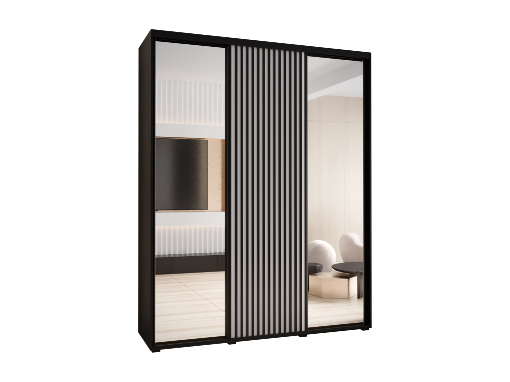 Armoire noire, 200 x 45 x 235,2 cm
