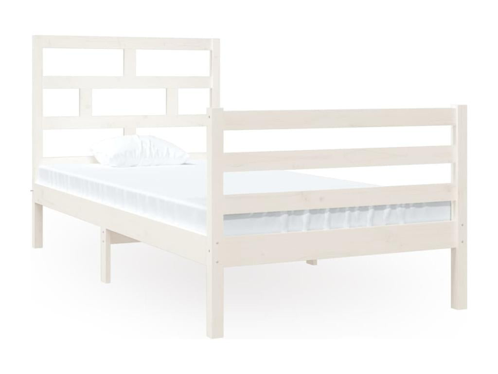 Matelas en bois massif blanc, 90 x 190 cm