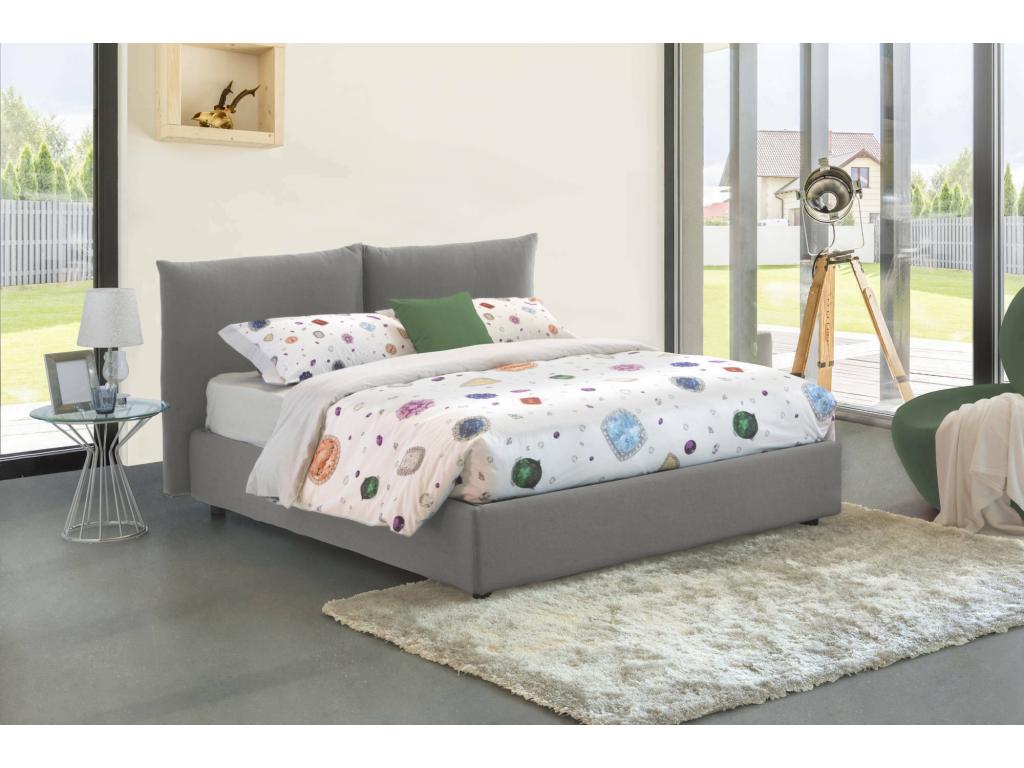 Matelas en tissu gris, 160 x 200 cm - dlz1766578935448
