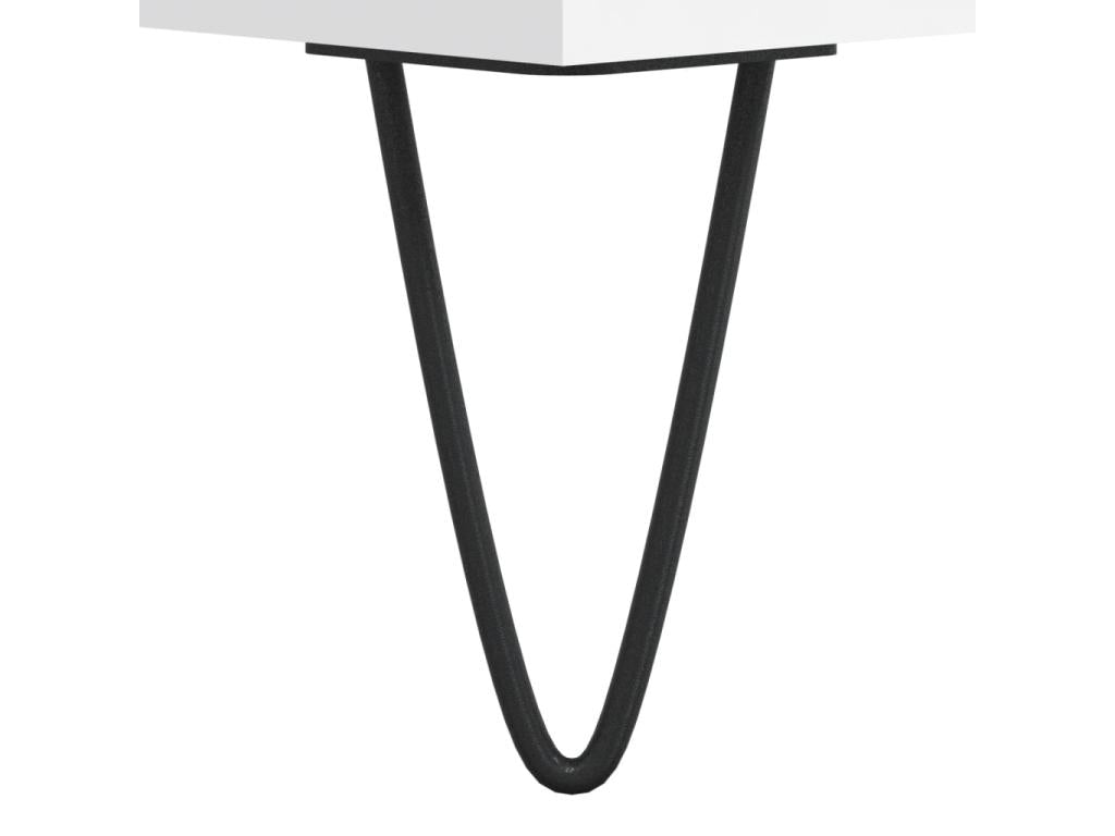 Table basse en bois d'ingénierie blanc, 90 x 50 x 36,5 cm