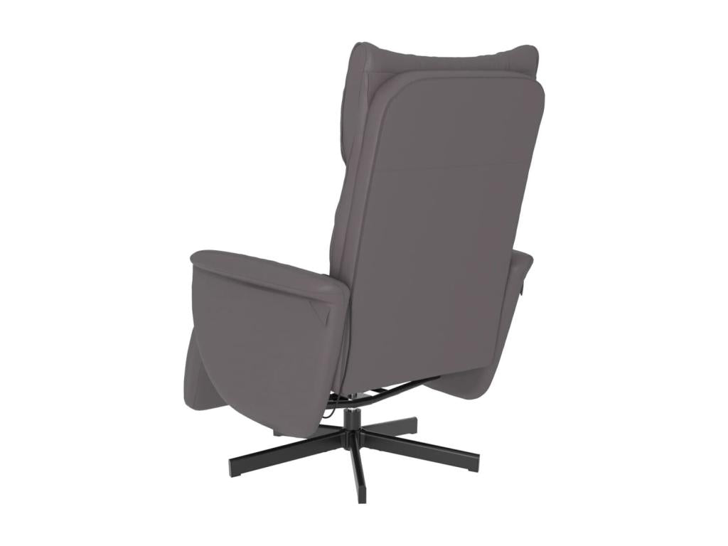 Fauteuil d'appoint en similicuir gris