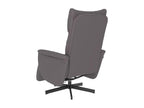 Fauteuil d'appoint en similicuir gris