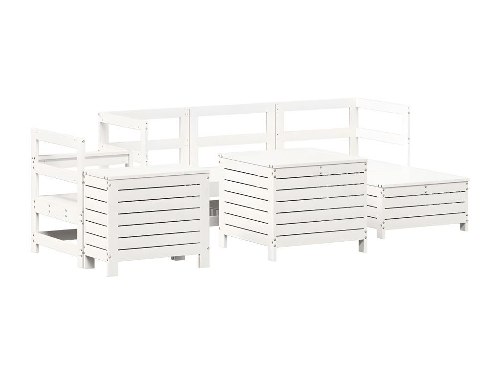 Ensemble de mobilier de jardin en pin blanc - dlz1766578829668