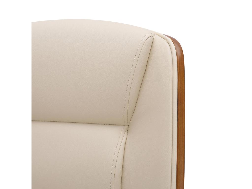 Fauteuil en similicuir marron