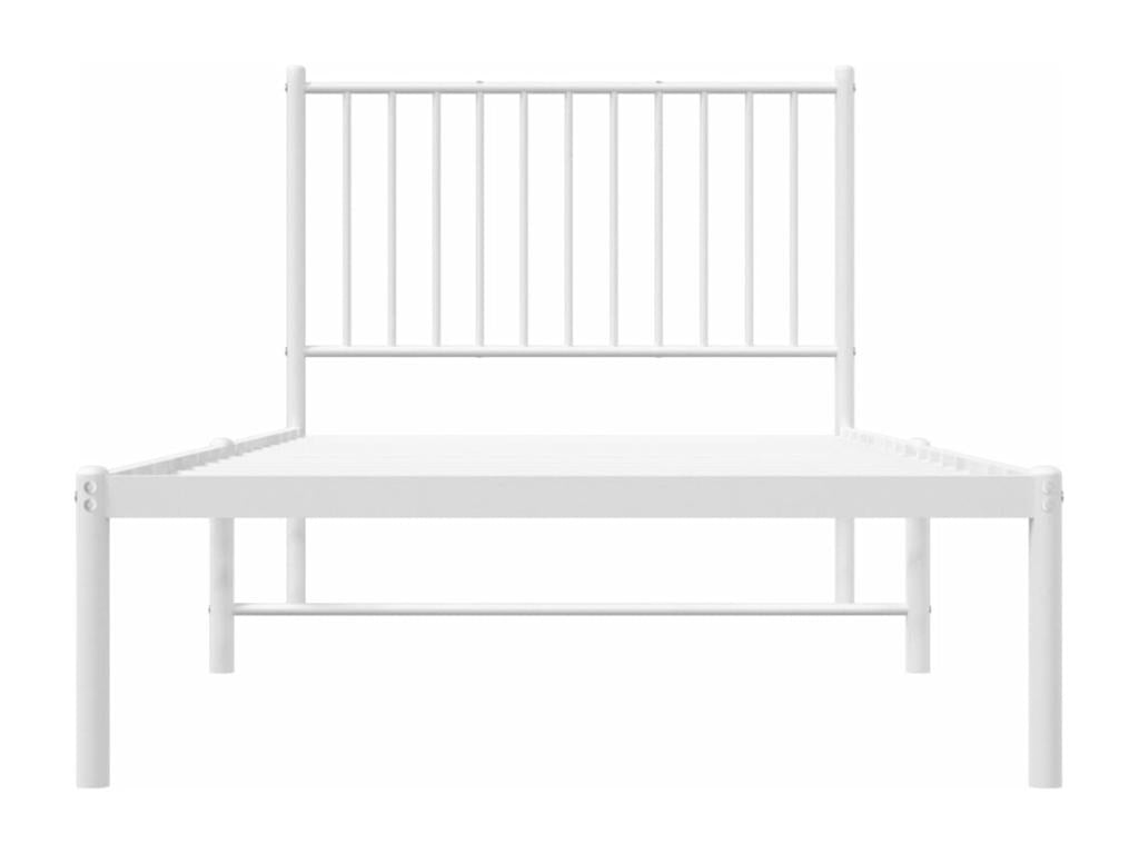 Cadre de lit en métal blanc, 90 x 200 cm