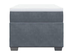 Matelas en velours gris, 90 x 190 cm