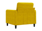 Fauteuil d'appoint en velours jaune