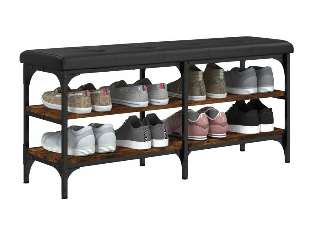 Banc en bois d'ingénierie naturel, 102 x 32 x 47 cm