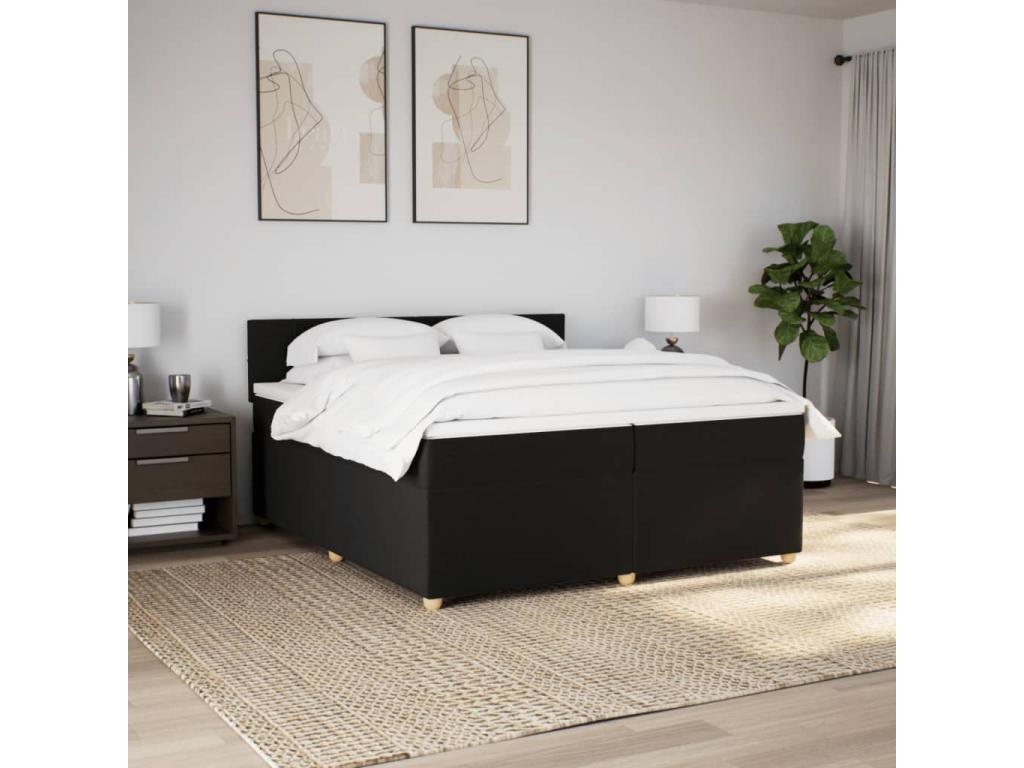 Matelas en tissu noir, 200 x 200 cm