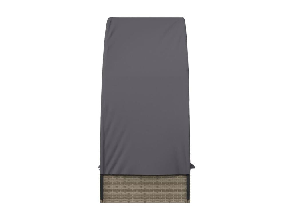 Chaise longue grise, 211 x 57 x 140 cm