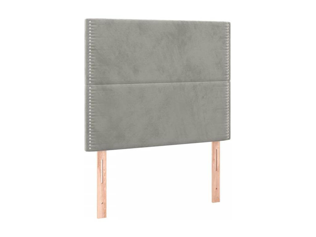 Matelas en velours gris, 90 x 190 cm - dlz1766578566985