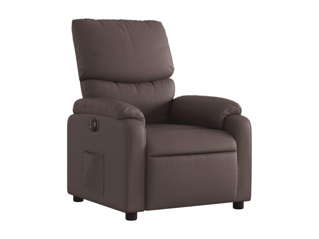 Fauteuil d'appoint en similicuir marron