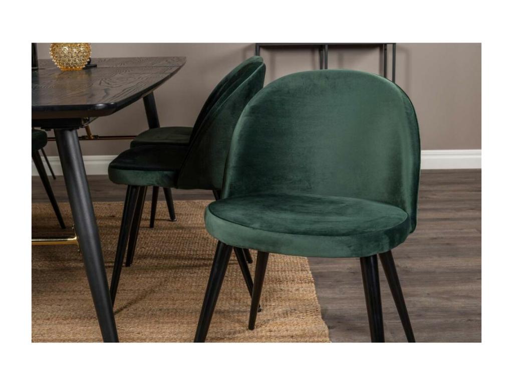 Fauteuil en velours vert