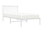 Cadre de lit en métal blanc, 90 x 200 cm