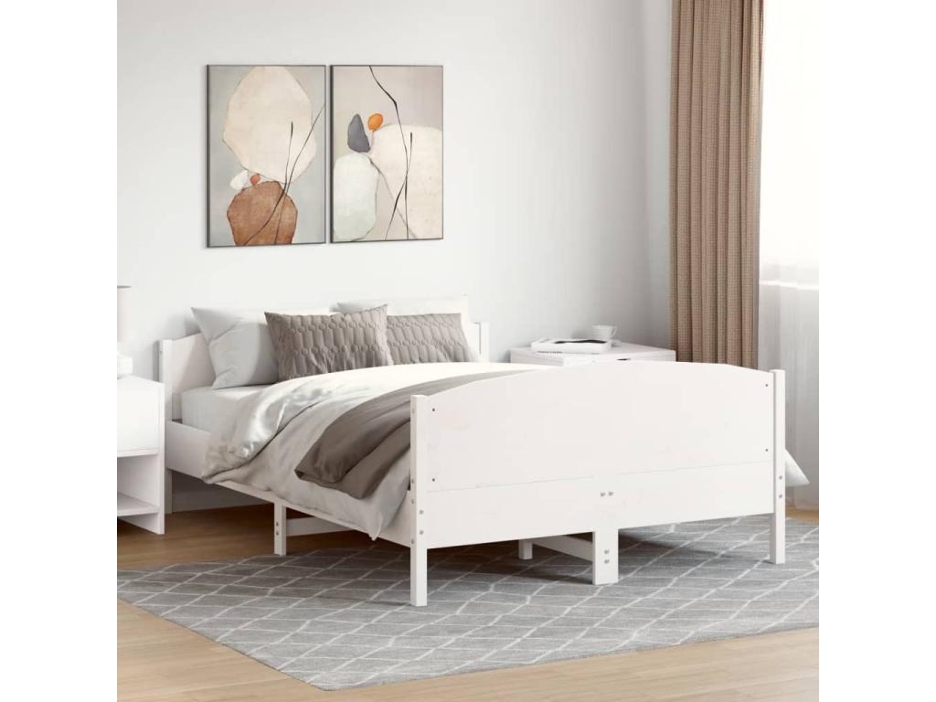 Matelas en bois de pin blanc, 160 x 200 cm