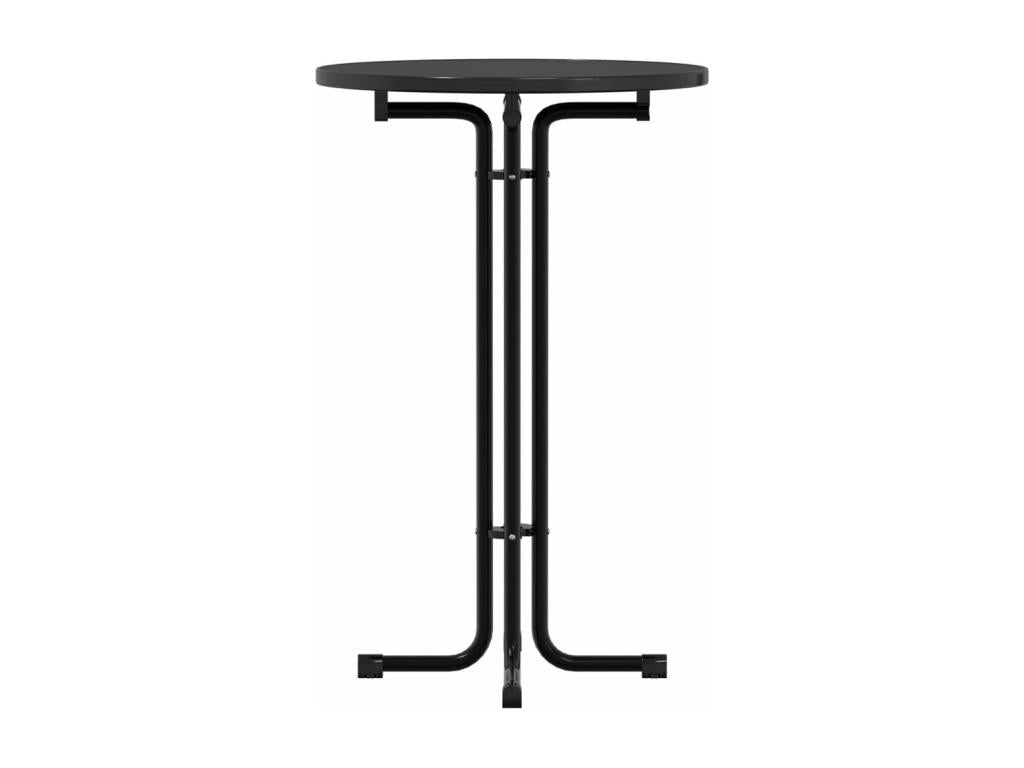 Table de salle à manger en bois d'ingénierie noir, 70 x 110 cm