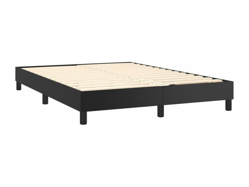 Matelas en similicuir noir, 140 x 190 cm