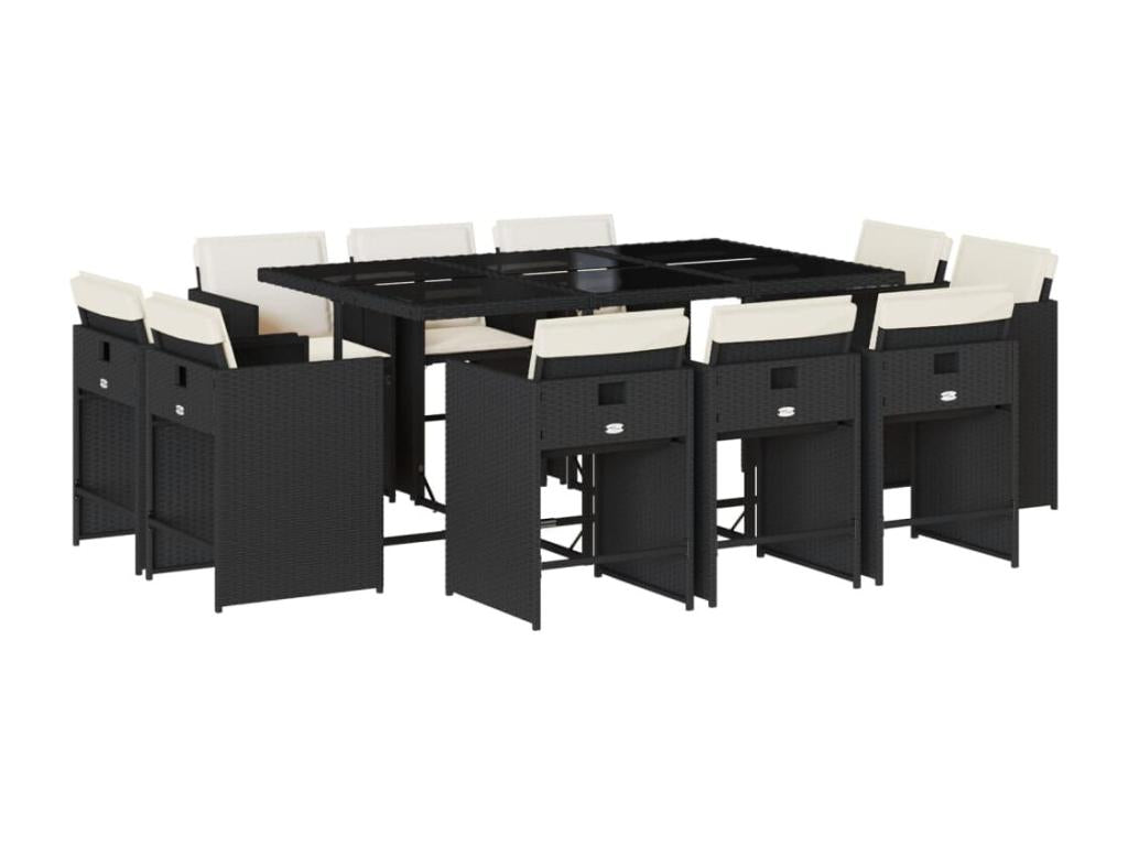 Mobilier de maison en résine tressée noire - dlz1766578597884