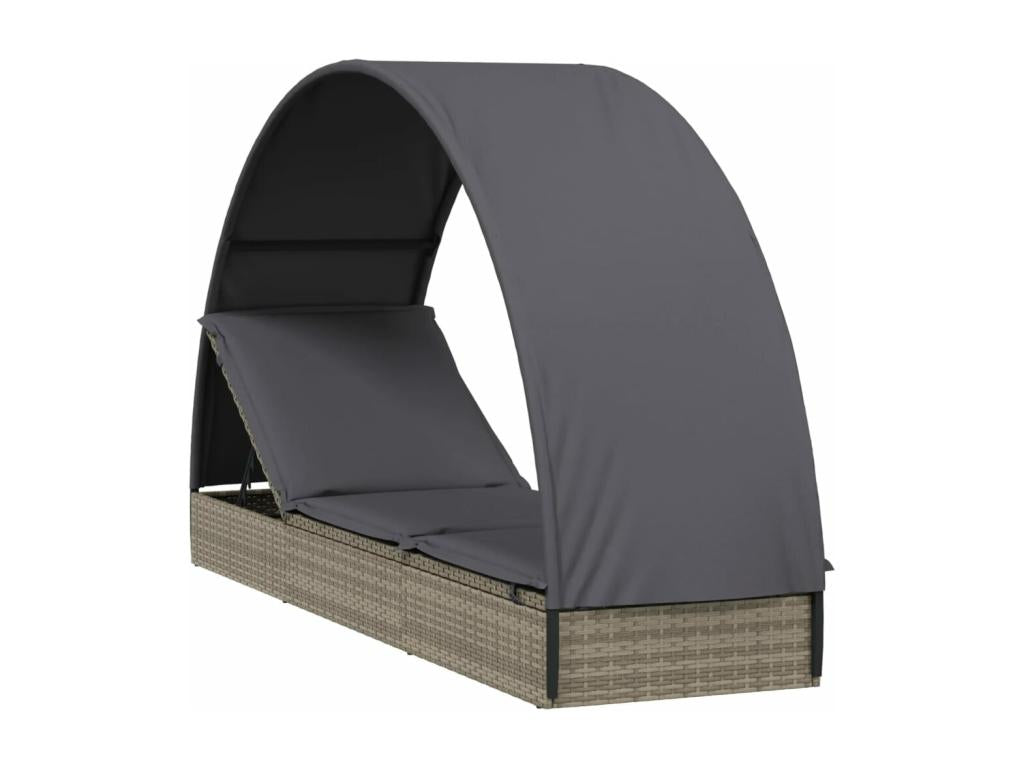 Chaise longue grise, 211 x 57 x 140 cm