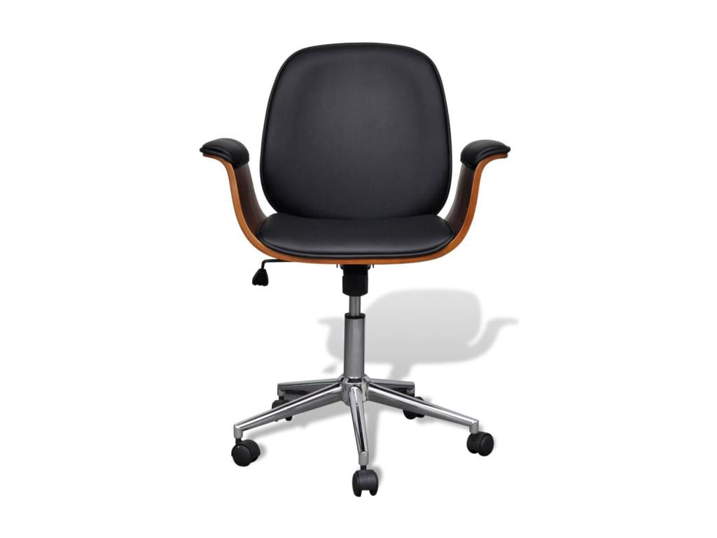 Fauteuil en similicuir noir - dlz1766578346967