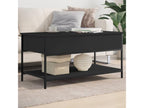 Table basse en bois d'ingénierie noir, 100 x 50 x 50 cm