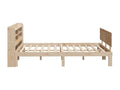 Cadre de lit en pin brun, 135 x 190 cm