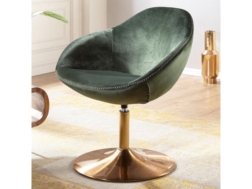 Fauteuil d'appoint vert, 70 x 79 x 70 cm