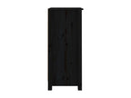 Buffet en bois massif noir, 40 x 35 x 80 cm