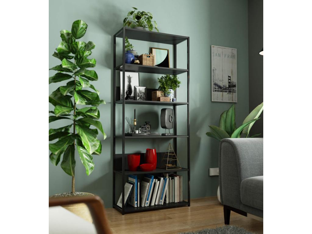 Meuble noir pour la maison, 80 x 32 x 192 cm