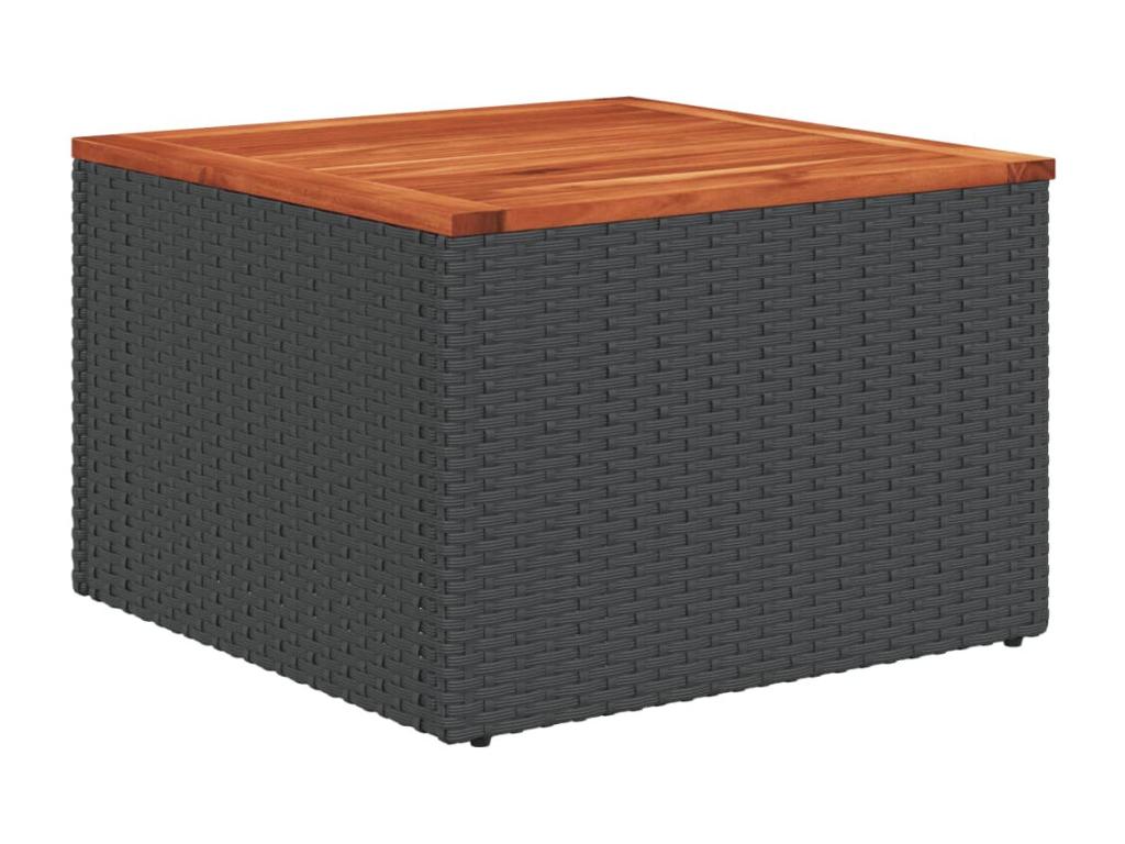 Ensemble de mobilier de jardin en résine tressée noire - dlz1766578956771