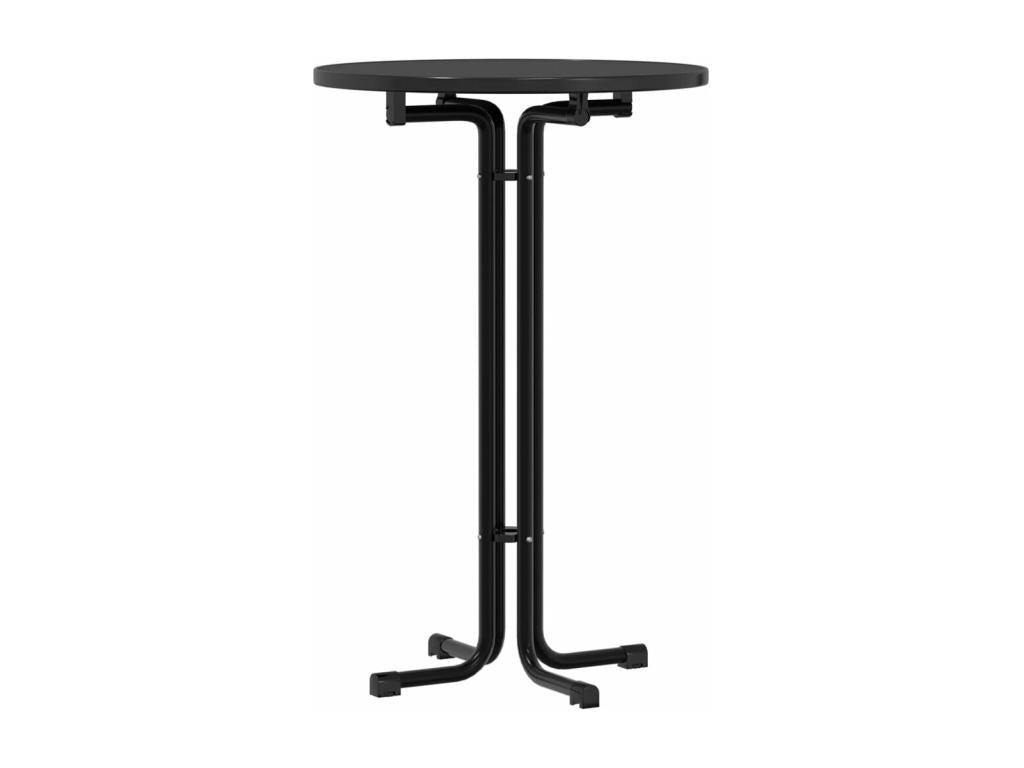 Table de salle à manger en bois d'ingénierie noir, 70 x 110 cm