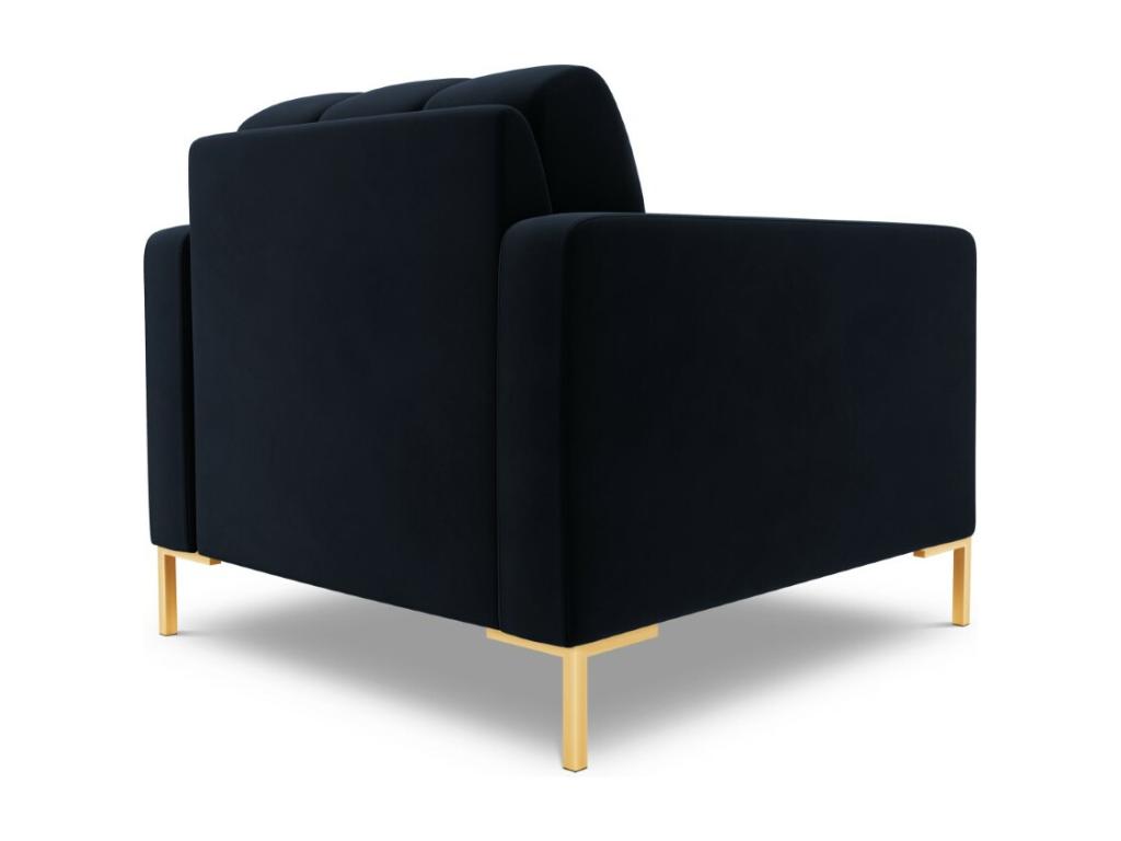 Fauteuil d'appoint en velours bleu, 87 x 92 x 75 cm