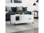 Table basse en bois d'ingénierie blanc, 90 x 50 x 40 cm