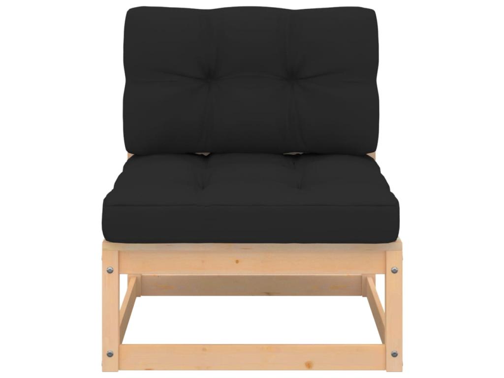 Ensemble de mobilier de jardin en pin gris - dlz1766578604552