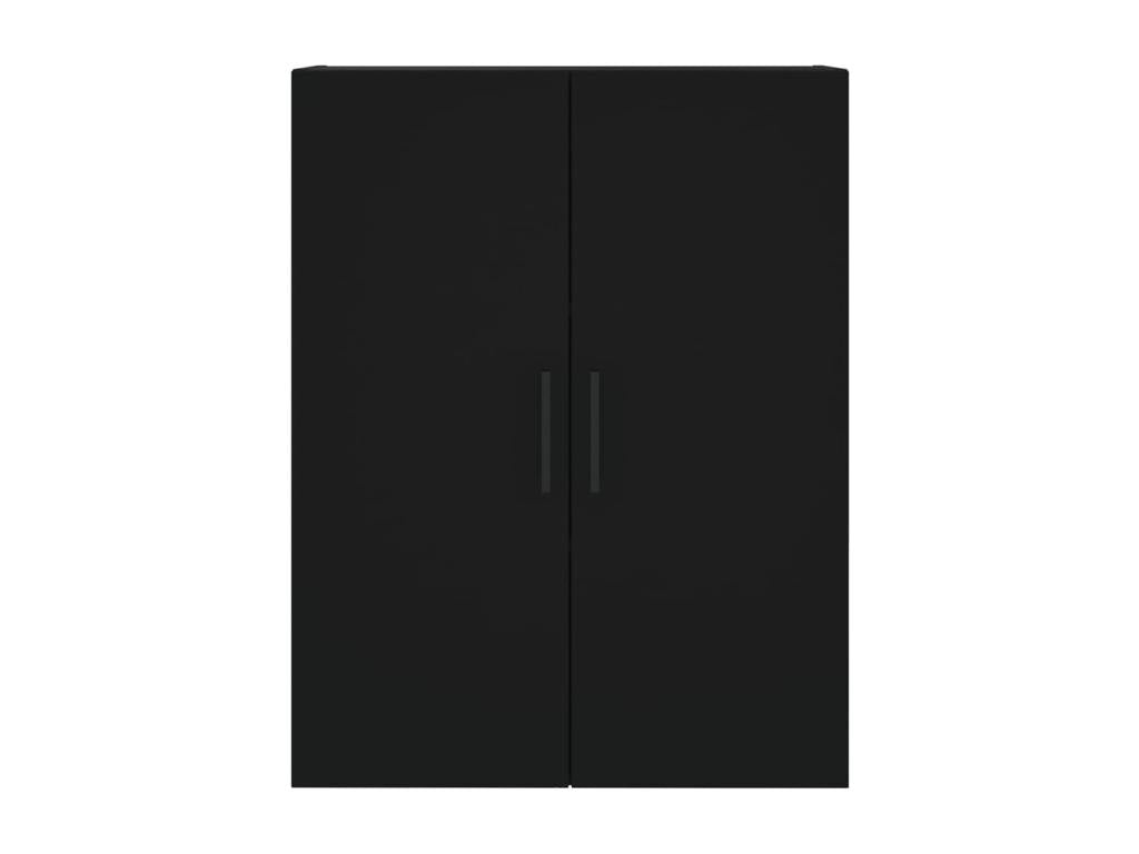 Buffet en bois d'ingénierie noir, 69,5 x 34 x 180 cm