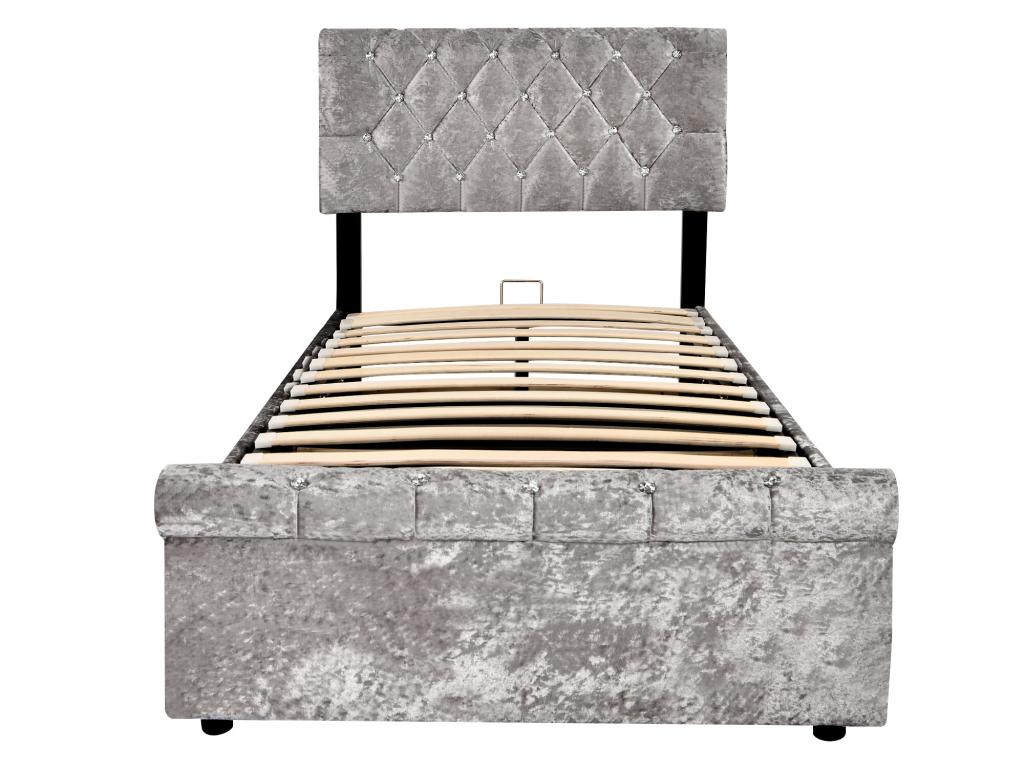 Lit gris, 90 x 200 cm