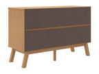 Buffet en bois massif gris, 114 x 43 x 73,5 cm
