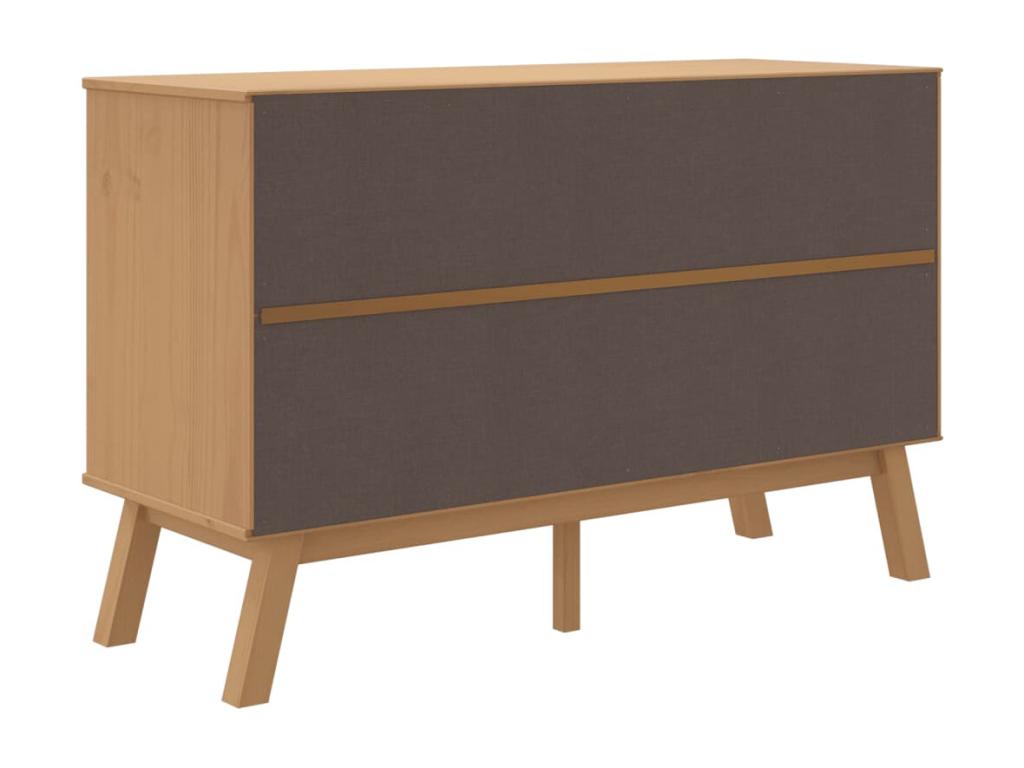 Buffet en bois massif gris, 114 x 43 x 73,5 cm