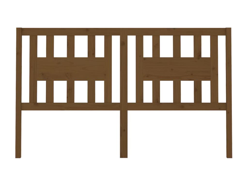 Lit en bois massif marron, 141 x 4 x 100 cm